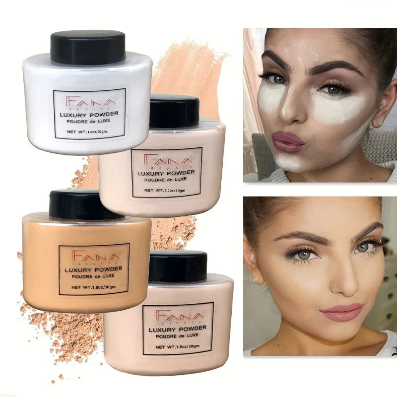 4 Color Luxury Powder for Women Face Foundation Banana Powder Bottle Loose Powder Authentic Oil-Control Beauty Make Up Art Tools Lootquake LLC