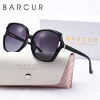 BARCUR Women’s Gradient Butterfly Frame Polarized Fashionable Sunglasses – Trendy Elegant Large PC Elliptical Design with UV400 Protection for Summer Travel Beach Shopping & Summer Style – White Gift Box Included Stevvex