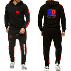 2025 Spring Autumn FABIO QUARTARARO WITH SIGNATURE Printed Sports High Quality Sets Men's Pocket Hooded Hoodies+Sweatpants Suits Pi-Mart