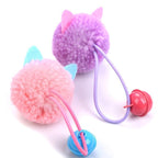 4pcs/lot Plush Mouse Cat Toy Cute Bell Mice Funny Cat Toys Cute Plush Teeth Cleaning Balls Chewing Soft Molar Toy Faux Pet Toy Colorful Plush Mouse Head with Bell Rope Cat Toy Interactive Cat Toy Stevvex