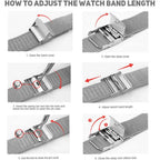 Stainless Steel Fitbit Luxe Band - Durable Elegant Design