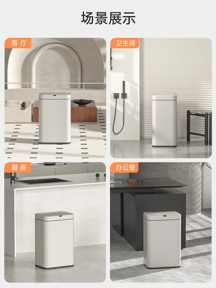 Trash Can Kitchen Sensor Recycle Bin Trash Can 20 Liters High Foot Wastebasket with Lid Dustbin Automatic Sensor Smart Trash Bin