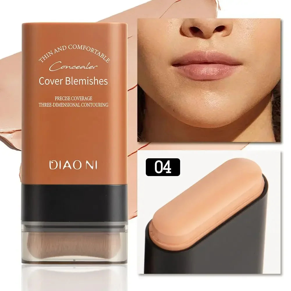 Matte Foundation Cream Stick Multi-Use Eraser Makeup Full Coverage Waterproof Lasting Oil-control Cover Acne Base With brush Lootquake LLC