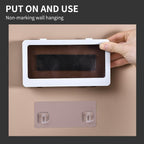 White Phone Holder Waterproof Phone Case Bathroom Shower Phone Holder Stand Box Wall Mounted Shower Case Bracket Full Body Waterproof Shockproof Phone Case Clear Protective Cover Case Stevvex