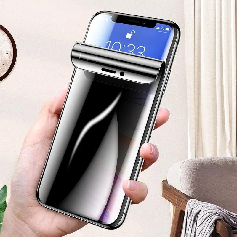 3Pcs Anti-Spy Hydrogel Film for IPhone 12 11 Pro Max 7 8 Plus Privacy Screen Protectors for IPhone 13 14 XS MAX X XR Not Glass Hydrogel Film Privacy Screen Protector Compatible with iPhone Stevvex