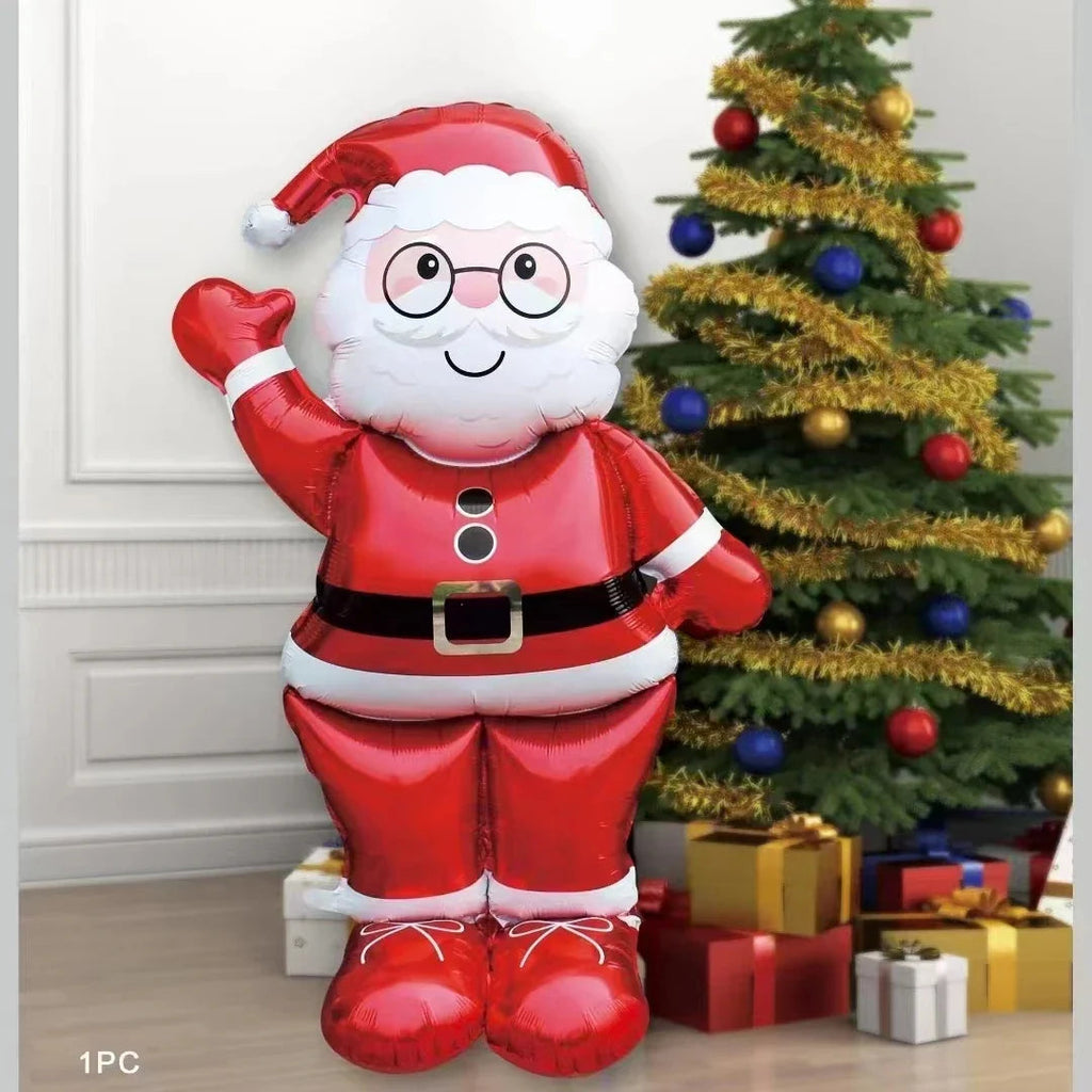 1pc New Extra Large Standing Santa Claus Foil Balloon Christmas Holiday Party Decoration New Year Birthday Supplies Easter Gift Lootquake LLC