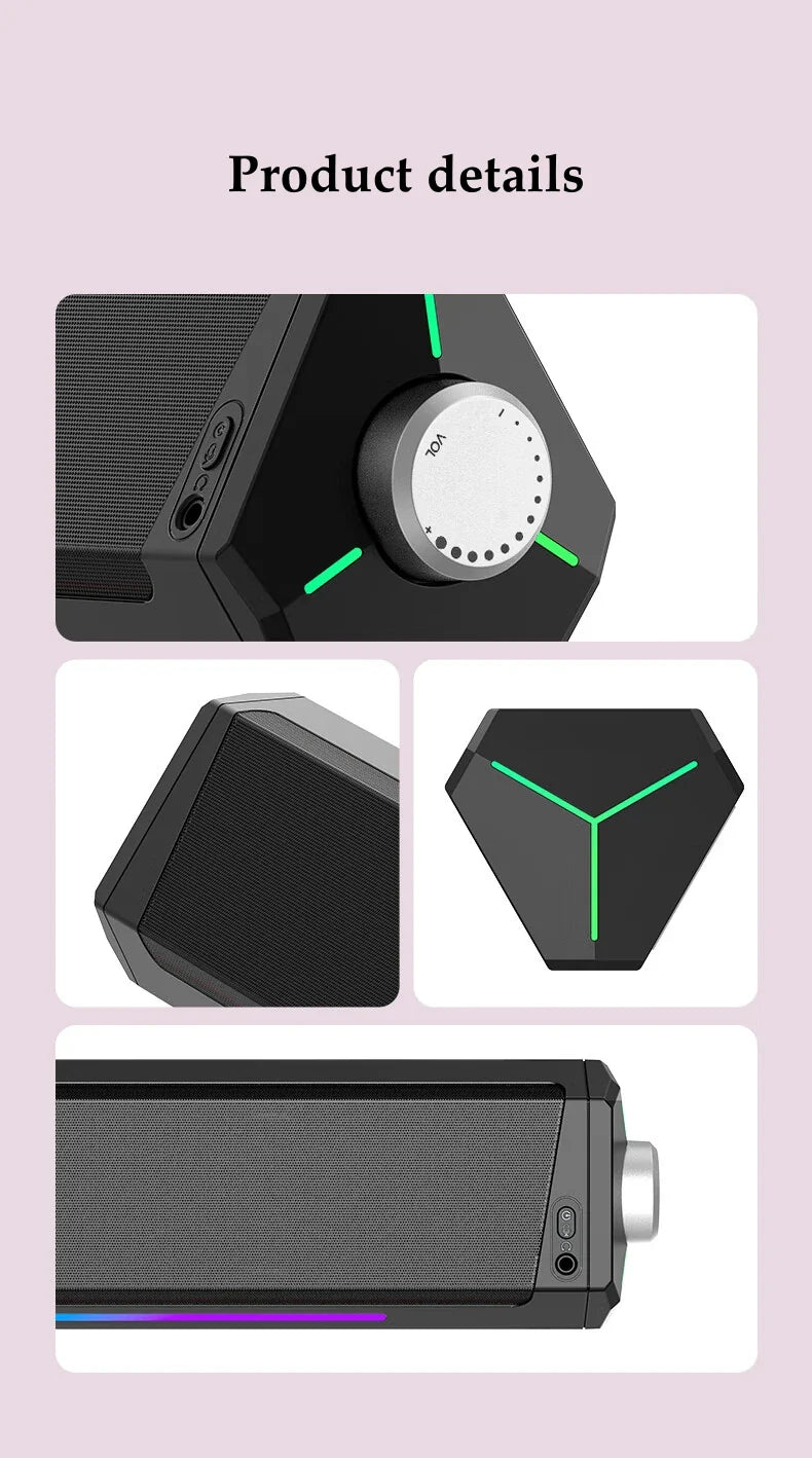 Home Bluetooth Gaming Speakers Portable USB Subwoofer Surround Stereo Sound Amplifiers Soundbar Speaker Desktop Speakers For PC Lootquake LLC