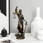 Imitation Copper Sculpture Of The Goddess Of Justice Classroom Desk Resin Ornaments Statue Of The Goddess Of Justice For Teacher