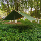 4x3m 3x3m Awning Waterproof Tarp Tent Shade Ultralight Garden Canopy Sunshade Outdoor Camping Hammock Rain Fly Beach Sun Shelter