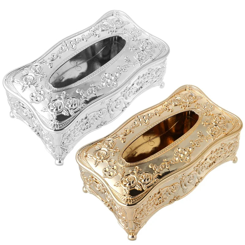 Luxury Continental Acrylic Tissue Box Kitchen Tissue Storage Box Handkerchief Toilet Tissue Holder Home Storage Supplies Lootquake LLC