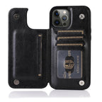 Wallet Stand Cover Flip Leather Case For iPhone 14 Pro Max 13 Pro Max 12 Pro Max 11 Pro Max Soft PU Leather Card Case With Kickstand Slim Double Magnetic Clasp Protective Cover Stevvex