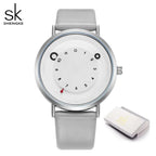 Shengke Women Creative Wristwatch Ladies Watches Yellow Leather Band Best Gifts Wristwatches Clock Montres Femme Reloj Mujer
