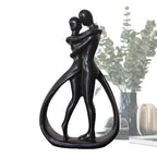 Contemporary Embrace Sculpture: Stylish Abstract Art Piece for Elegant Living Room & Home Decor Lootquake LLC