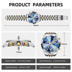 SAPPHERO Men Watch Diamond Mirror Luxury Waterproof Watch 2025 New Quartz Watch Diamond Dial Clock Gift Wristwatch Reloj Hombr