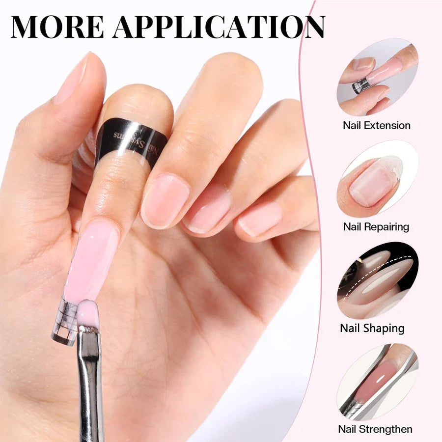 30ML Hard Gel For Nail Extension Milky White Builder Constructor Gel Self Leveling Reinforcement Nail Gels Camouflage Manicure Lootquake LLC