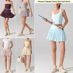 VITALINOVO Flowy Pleat Skort: High-Waist, Pocketed, Comfy THRIXINE