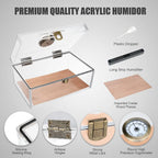 Scotte Cigar Case Humidors Acrylic Cigar Box Hygrometer Humidifier Hold 20 Cigars Include Cigar Cutters Cigar Punch Accessories Lootquake LLC