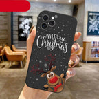 Christmas Pattern Design Red Silicone Phone Cover Anti-Scratch Soft Slim Bumper Shockproof Protective Case Shockproof Phone Case For iPhone 13 14 Pro Max Merry Christmas Candy Silicone Bumper Cover Stevvex