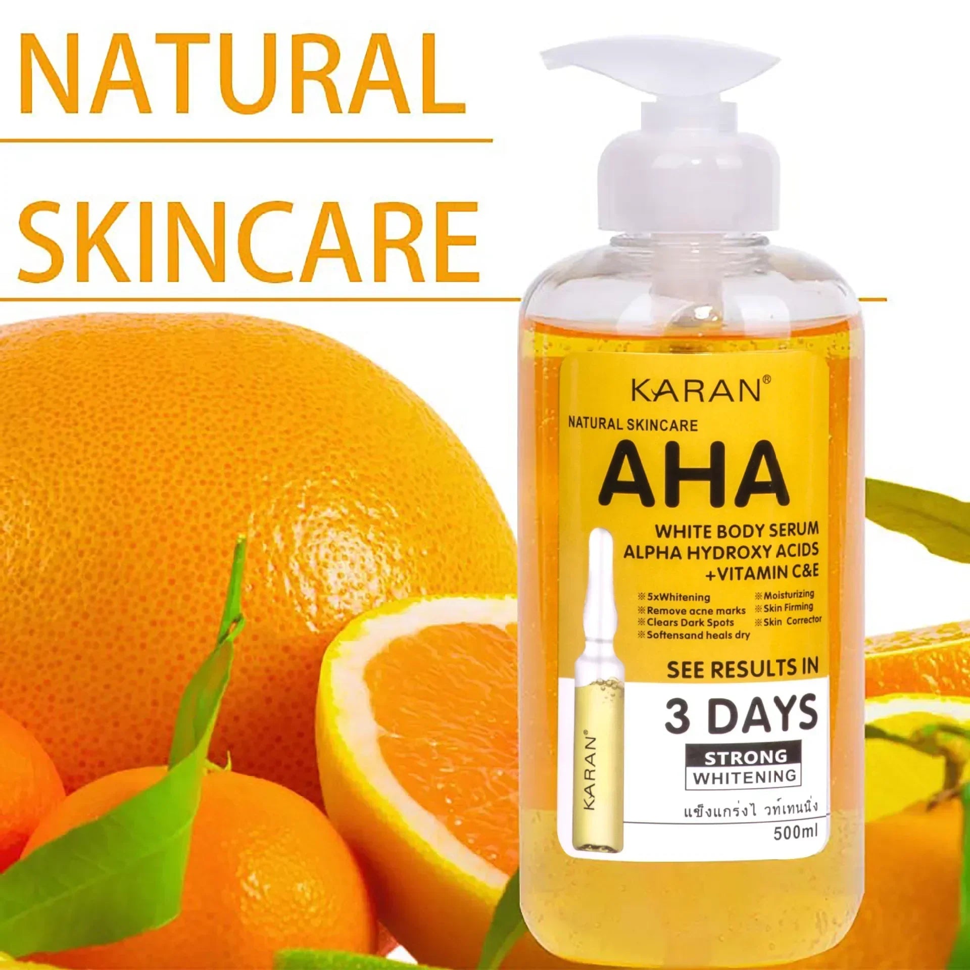 500ml Vitamin C&VE Face Serum VC Fruit Acid Brightening Repair Anti-aging Body Essence Alpha Hydroxy Acids (AHA) Essence Lootquake LLC
