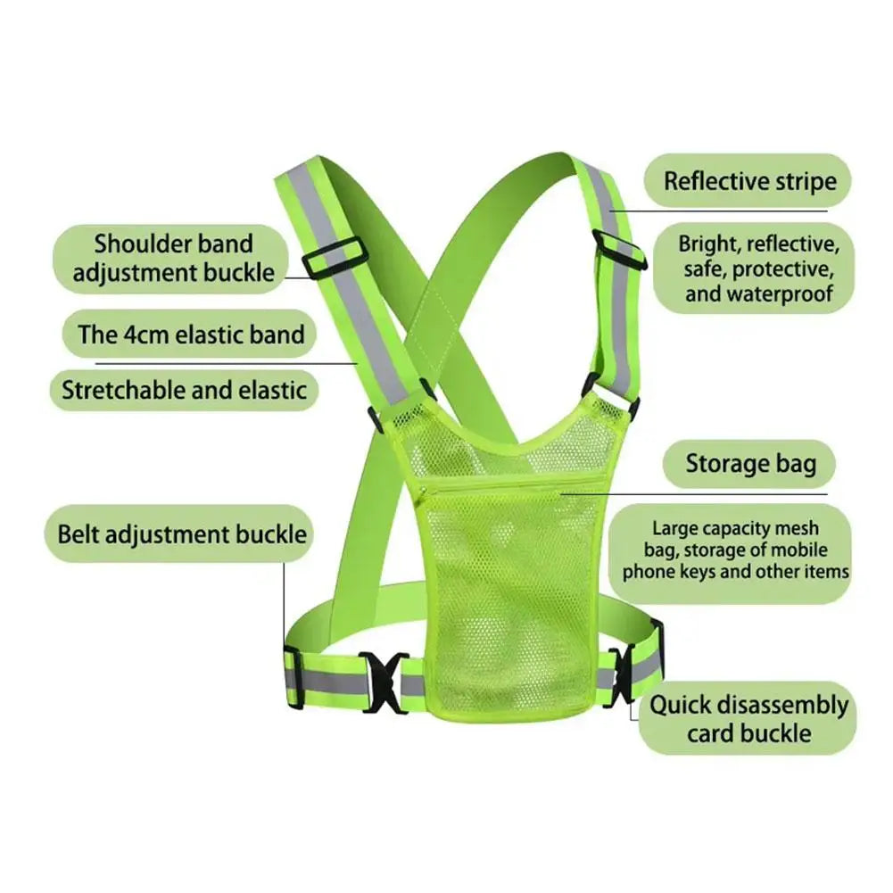NightSafe Reflective Vest for Outdoor Sports THRIXINE