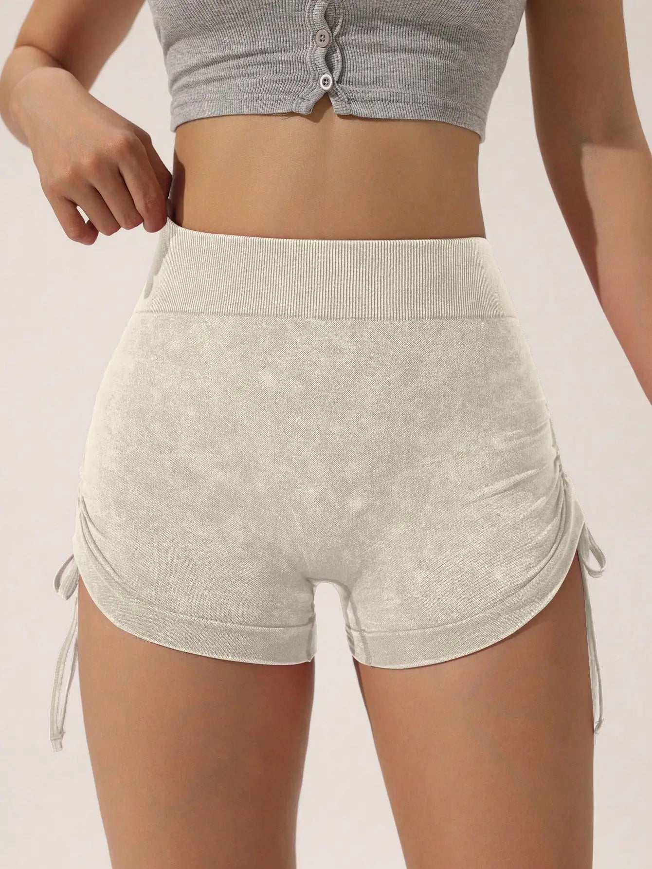 MatteFit Peach Lift Euro Style Women's Yoga Shorts THRIXINE