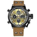 1pc / lot Men Genuine XINEW Brand Designer Watches Students Fashion Leather Band Alarm Stopwatch Electronic Watch Montre Homme