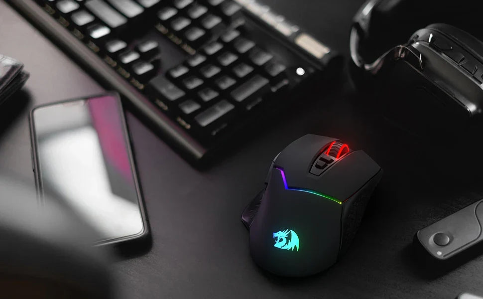 Redragon M690 PRO Wireless Gaming Mouse 8000 DPI Wired Mouse Rapid Fire Key 8 Macro Buttons for PC/Mac/Laptop, Black/White Mouse Lootquake LLC