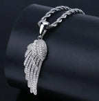 Ice Out Zircon Polite Gesture Middle Finger Necklace Men Women Punk Hip Hop Rap Rock Party Jewelry Gift