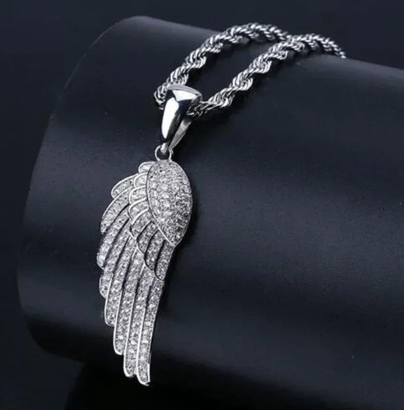 Ice Out Zircon Polite Gesture Middle Finger Necklace Men Women Punk Hip Hop Rap Rock Party Jewelry Gift