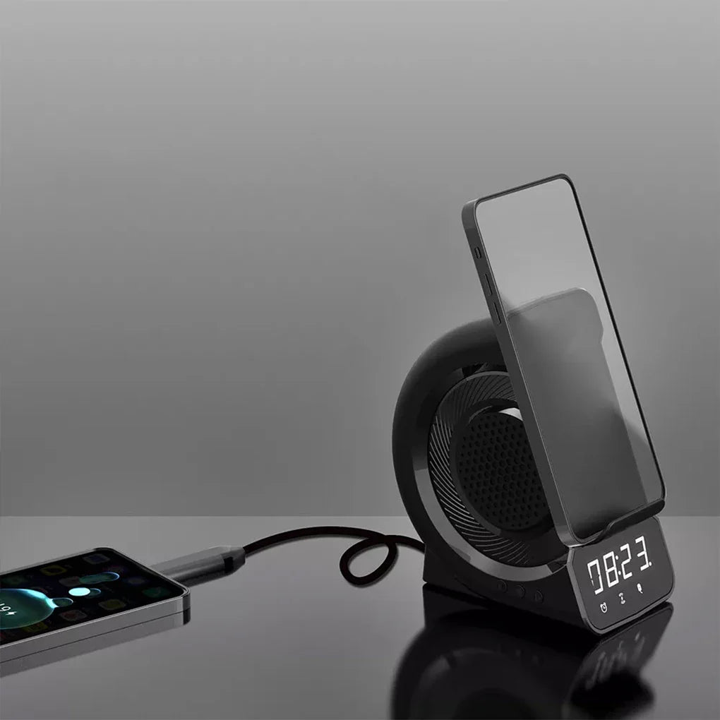 3 In 1 Wireless Bluetooth Speaker Fashion Portable Outdoor Speaker with LED Display Alarm Clock and Fast Charger Lootquake LLC