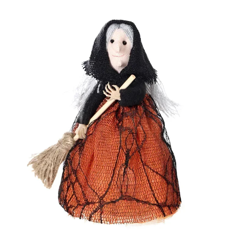 Halloween Witch Decoration with Broom for Home Garden Porch Party Hanging Decor Indoor and Photography Prop Home Accessories Lootquake LLC