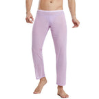 Men's Sleep Bottoms Transparent Mesh Breathable Pajamas for Men Sleepwear Leggings