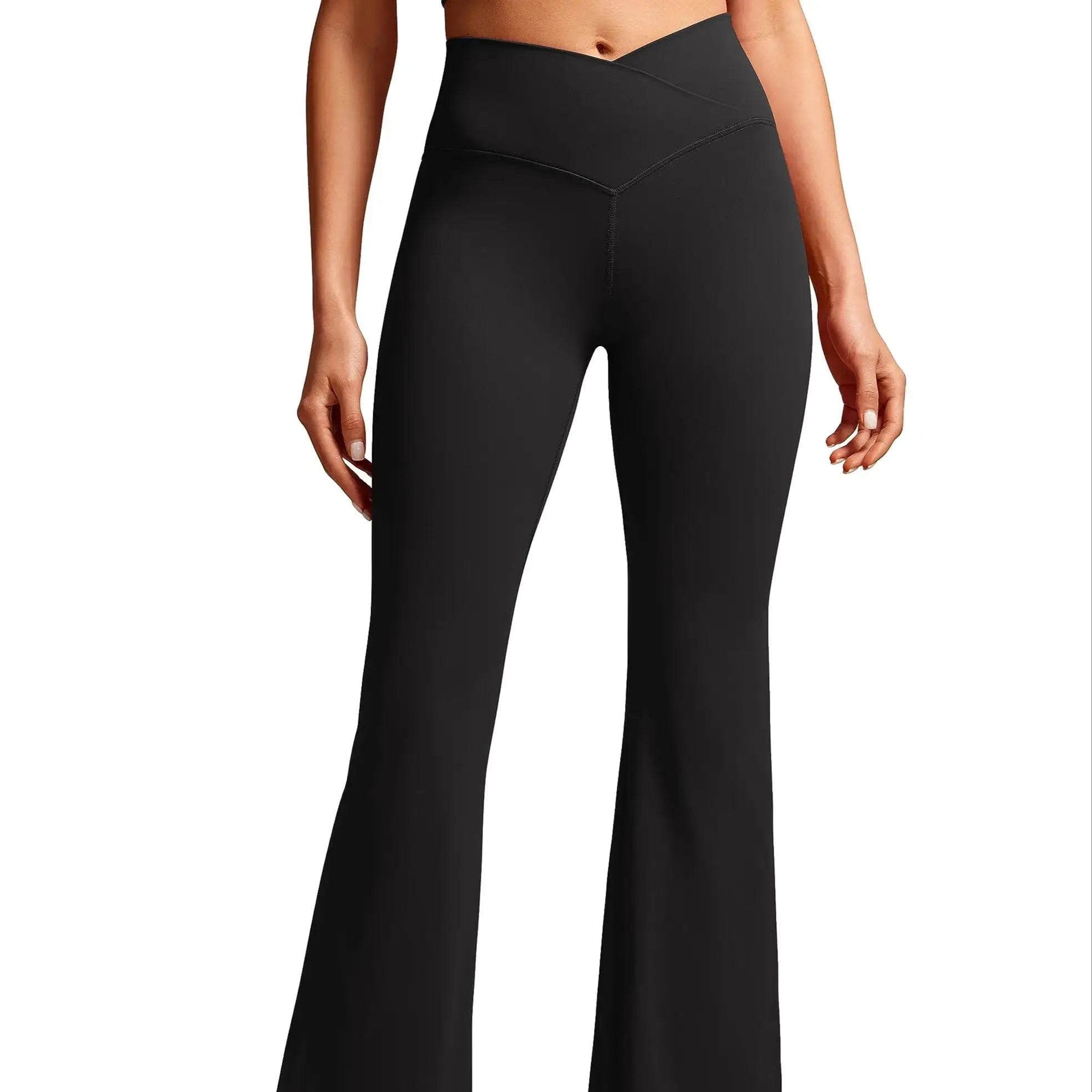 Crossover Flare Leggings for Women