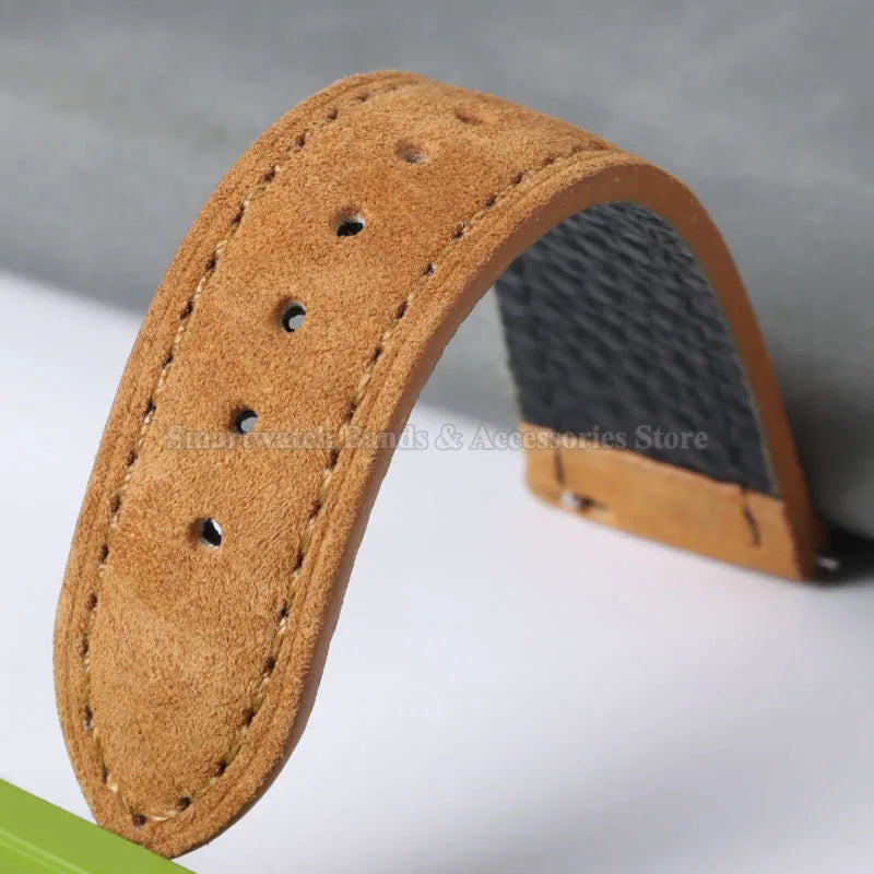 Polar Suede Leather Watch Strap For Polar Smartwatch - Handmade Quick Release