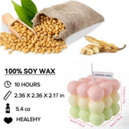 Bubble Candle Cube Fragrance Candles Handmade Scented Candle Soy Wax Candle Set for Home Decoration Wedding Party Birthday Lootquake LLC