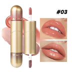1pcs Double-head lip gloss lipstick, hydrating and moisturizing, foldable, sparkling mirror-like, nourishing lip gloss Lootquake LLC