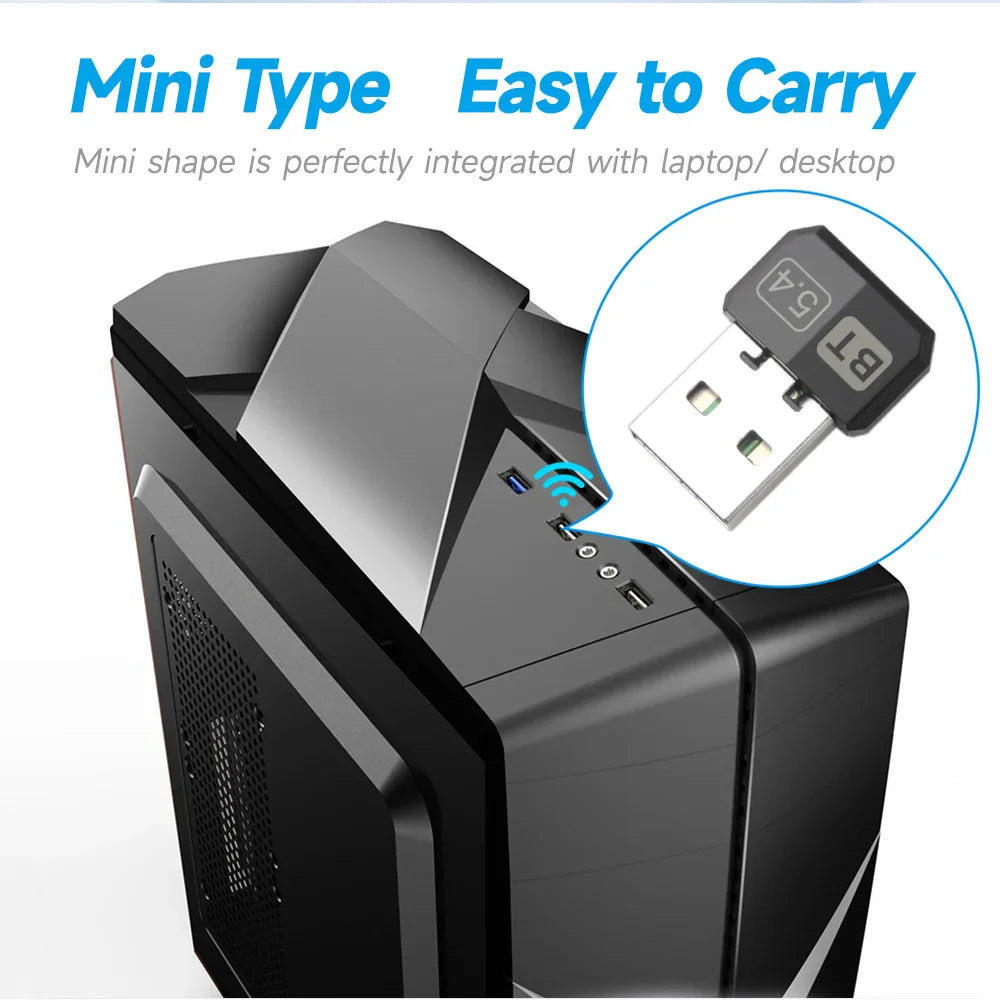 USB Bluetooth 5.4 5.3 Dongle Adapter for PC Speaker Wireless Mouse Keyboard Music Audio Receiver Transmitter Drive free Lootquake LLC