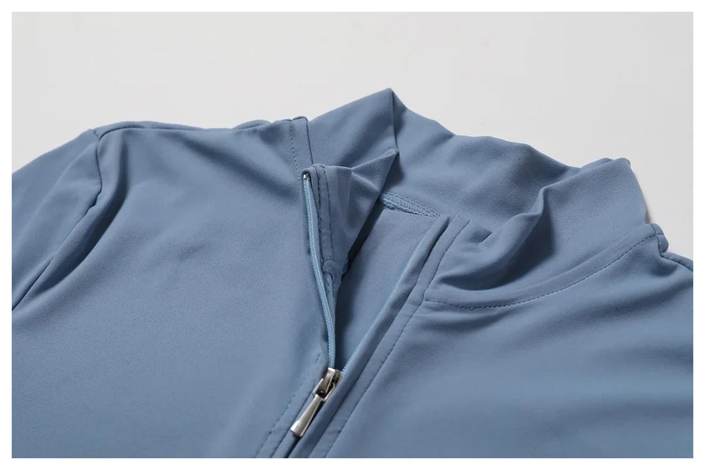 Yoga Jumpsuit Long Sleeved Zipper Rompers THRIXINE