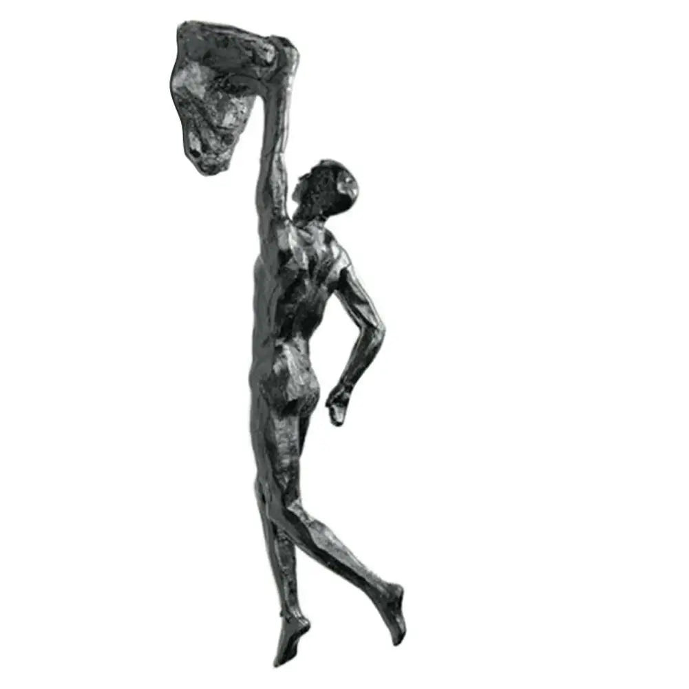 2024 Christmas Modern Simplicity Athlete Resin Sculpture Creative Climbing Man Wall Sculptures Hand-Finished For Wall Art Statue Lootquake LLC