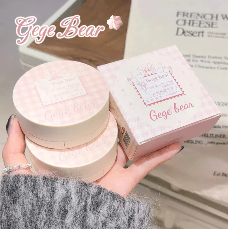 Matte Face Pressed Powder Oil Control Natural Full Coverage Moisturizing Whitening Foundation Cream Base Makeup 2 In 1 Cosmetic Lootquake LLC