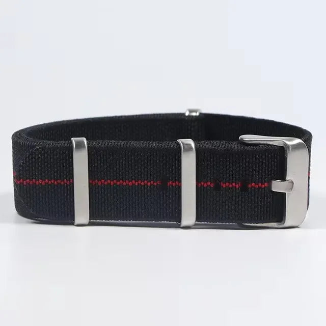 Polar Watch Band Nylon Elastic Strap Unisex Military Style Blue Red