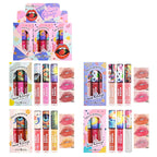 3pcs Oil Painting Lip Gloss Set,Mirror Water Glow Moisturizing Brighten Lipstick,Hydrating Nourishing Fruit Flavor Lip Care Balm