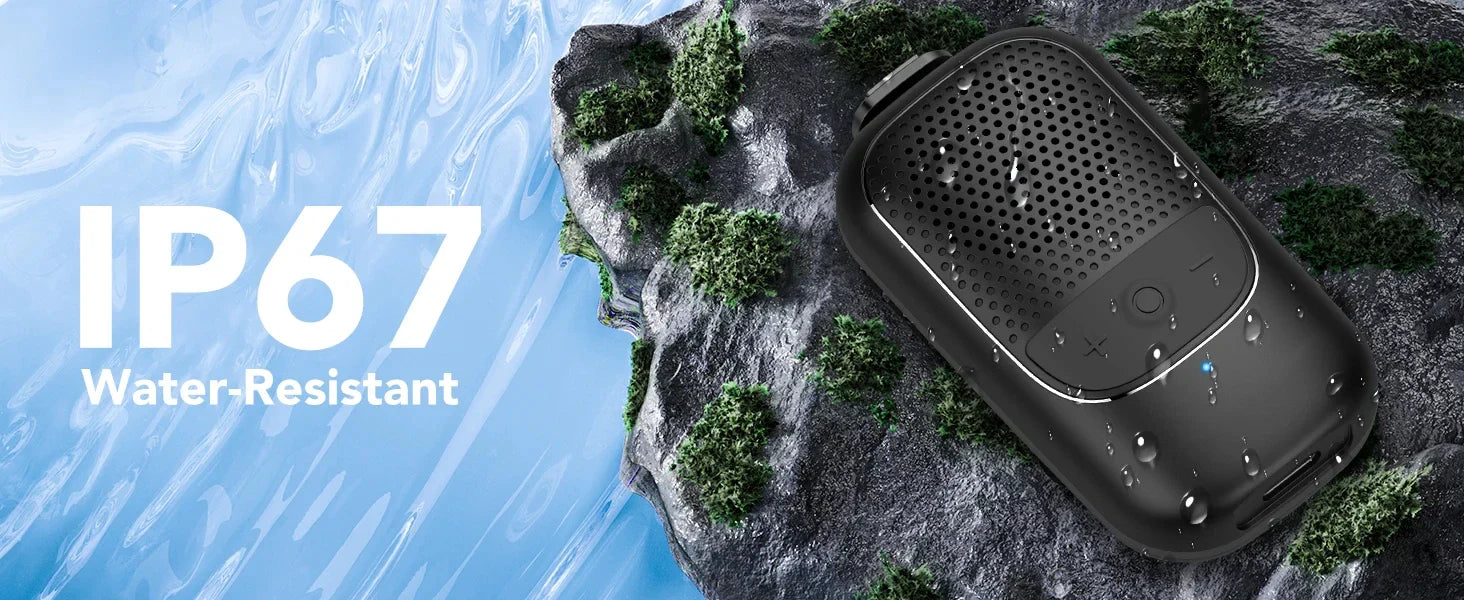 Portable Wearable Backpack Clip-on Bluetooth Wireless Speaker Built-in Microphone Free Music for Outdoors Sports Mini Speakers