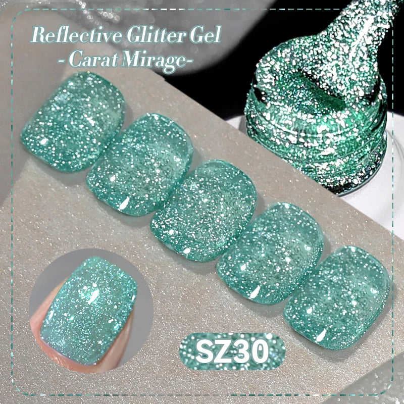 BORN PRETTY 10ml Reflective Glitter Gel Nail Polish Carat Mirage Sparkling Color Shine UV LED Soak Off Semi-Permanant Varnish Lootquake LLC