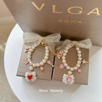 Pet Jewelry Accessories Fine Chic Pearl Beaded Necklace Bib Flower Bow Pendant Collar For Small Medium Dog Poodle Puppy Supplies Fashioned Furbabies