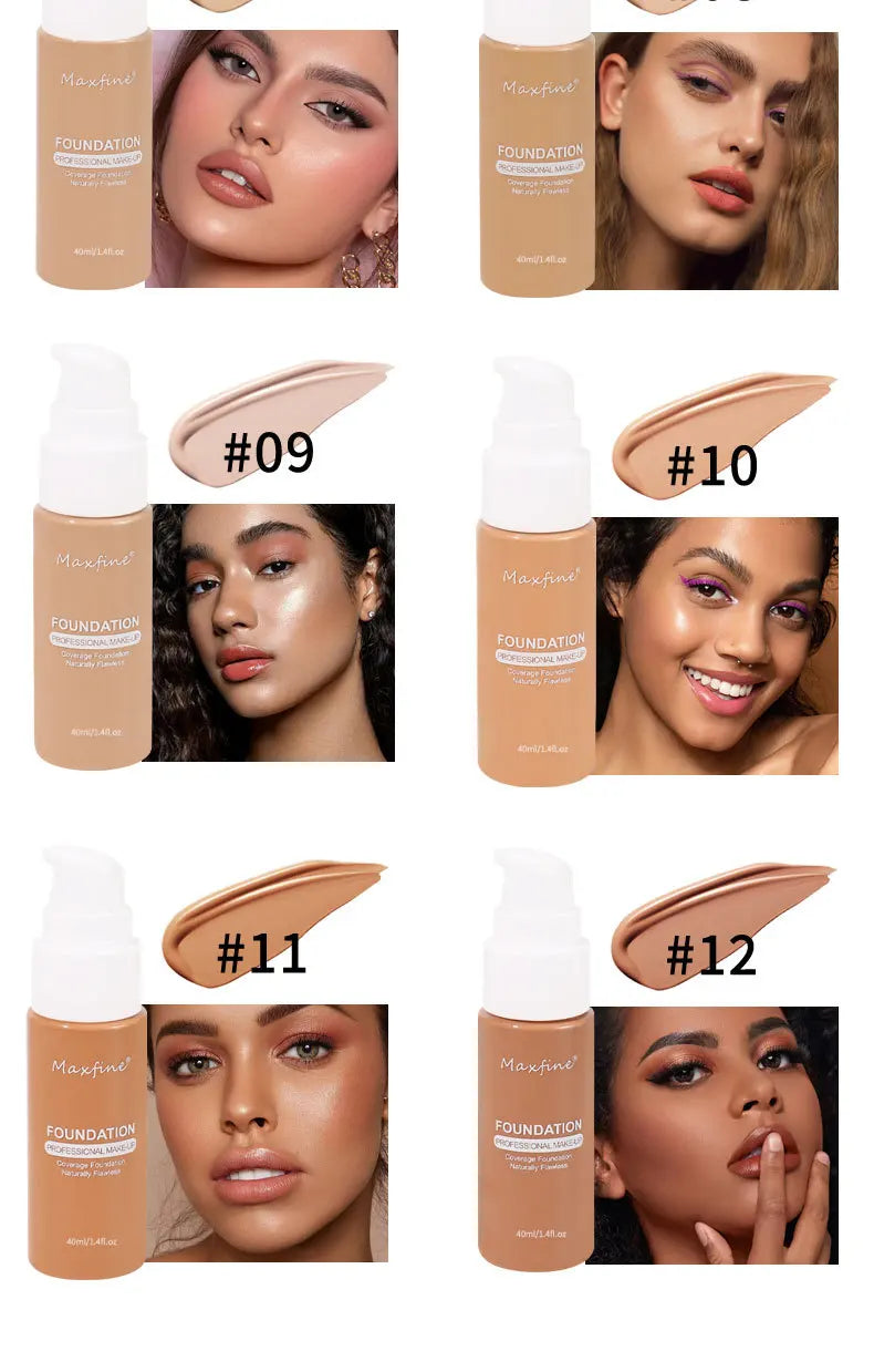 Liquid Foundation Effective Concealer Waterproof Sweat-resistant Makeup Professional Cosmetics Lootquake LLC