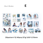 Journamm 40pcs/pack PET Materials Character Sticker DIY Scrapbook Collage Supplies Creative Decor Stationery Aesthetics Stickers Lootquake LLC