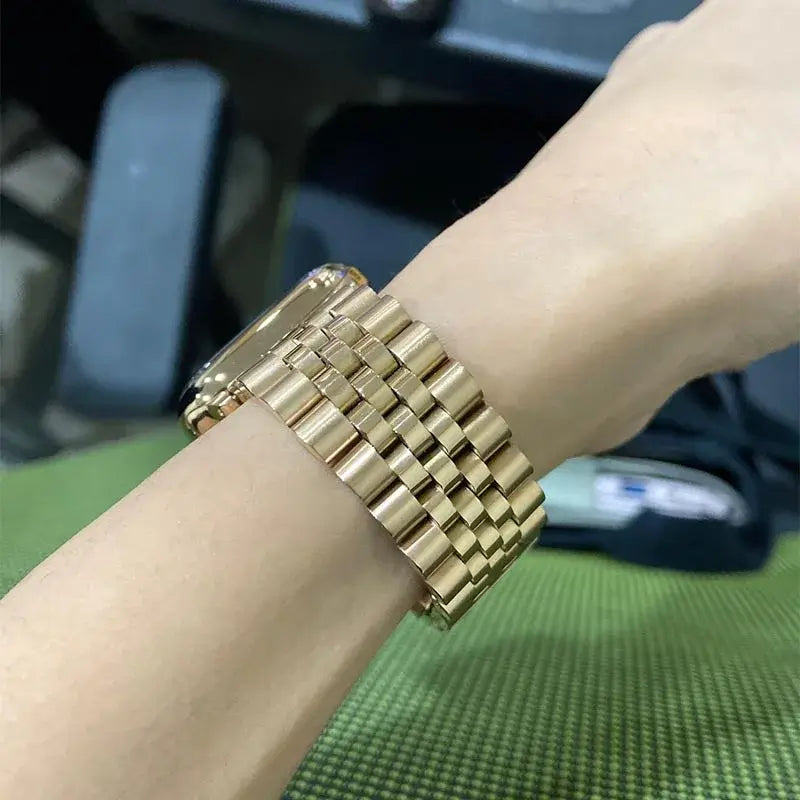 Apple Watch Stainless Steel Strap - Elegant Durable Design - SJB-DIAMOND ELITES