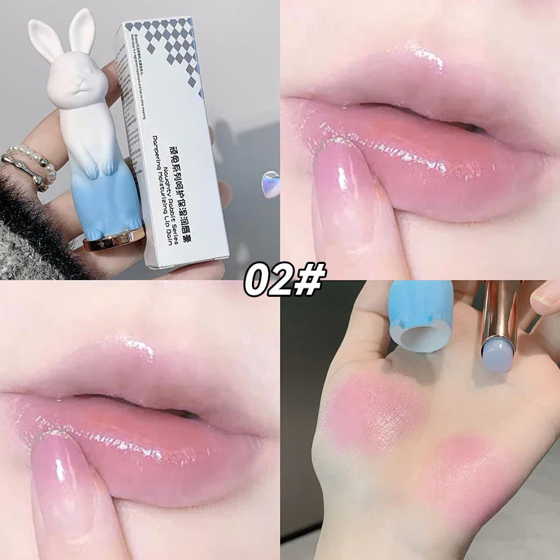 Lip Balm Cute Rabbit Moisturizing Lipstick  Color Changing Moisturizing and Anti Cracking Lipstick Four-Color Rabbit Cosmetics Lootquake LLC