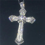 Exquisite Shining Crystal Cross Necklace Pendant Lucky Charming Fashion Jewelry Gift Unisex Lootquake LLC
